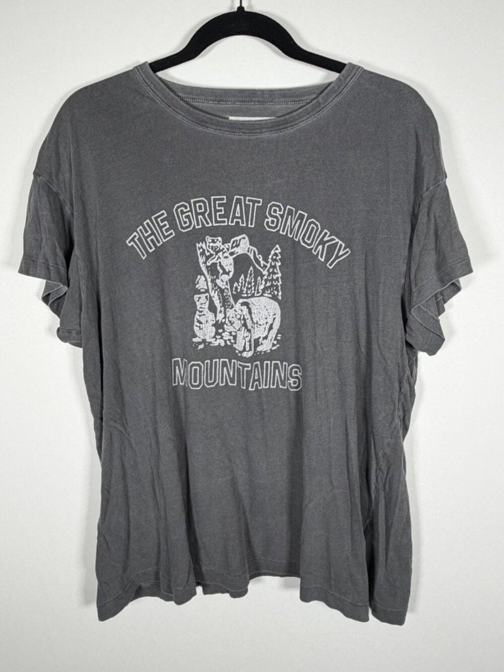 THE GREAT gray Smoky Mountains bears retro California designer tshirt 3(XL)